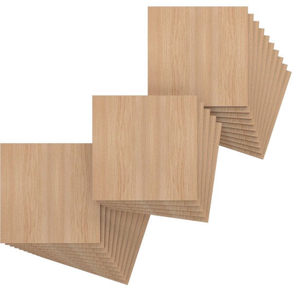 Ekena Millwork 11 3/4W x 11 3/4H x 3/8T Wood Hobby Boards, Hickory, 25PK HBW12X12X375DHI - main